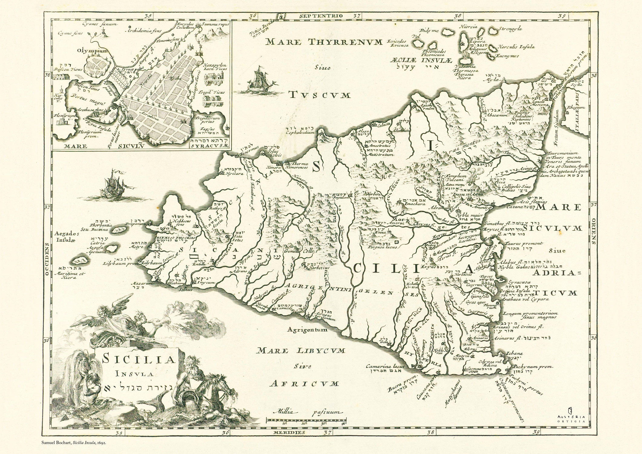The Map of Sicily 1692